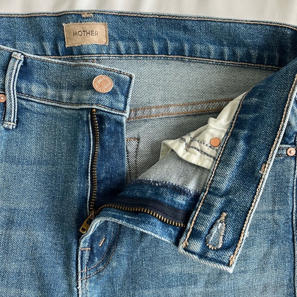 Mother Lil Outsider Sneak Bootcut Jeans Flag Me Down Size 28 Petite - Picture 8 of 10